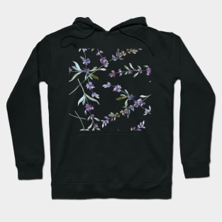 Lavender Flower Watercolor Design Hoodie